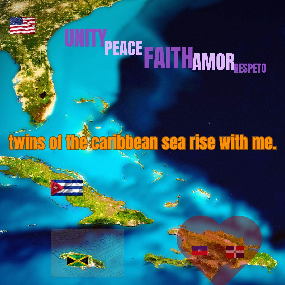 twins of the caribbean sea rise with me.